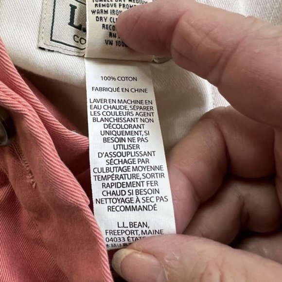L L Bean Cotton Comfort Stretch Waist Shorts Flat Front Men's Sz 38 Salmon - Picture 8 of 10